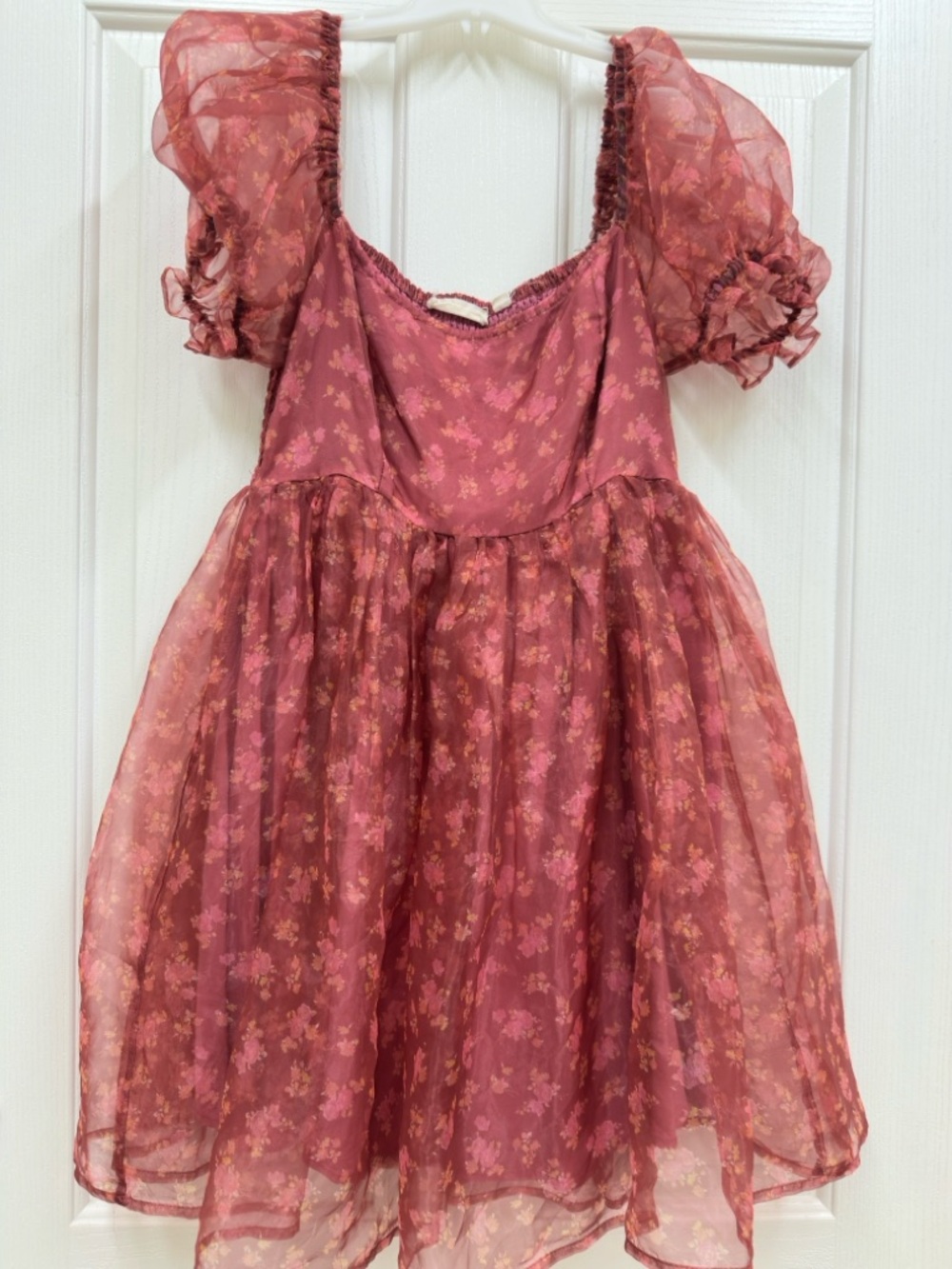 Altar’d State floral organza sheet baby doll dress size medium